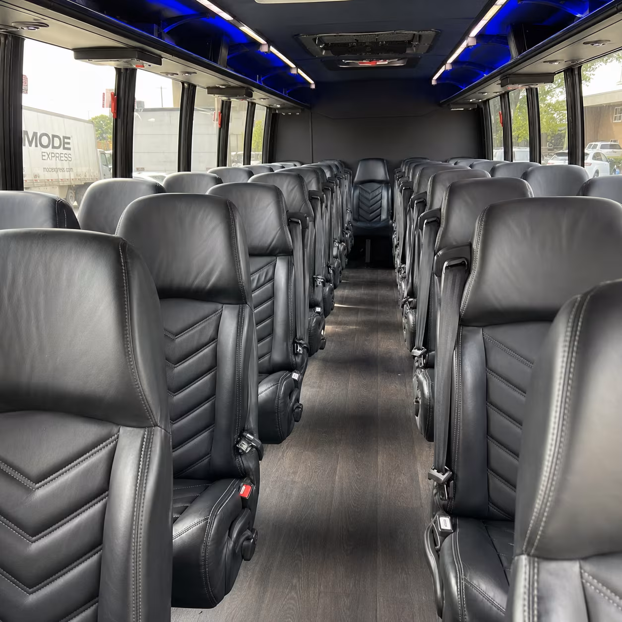 independence 25 passenger minibus inside
