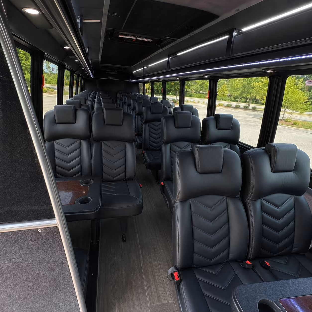 independence 28 passenger minibus interior