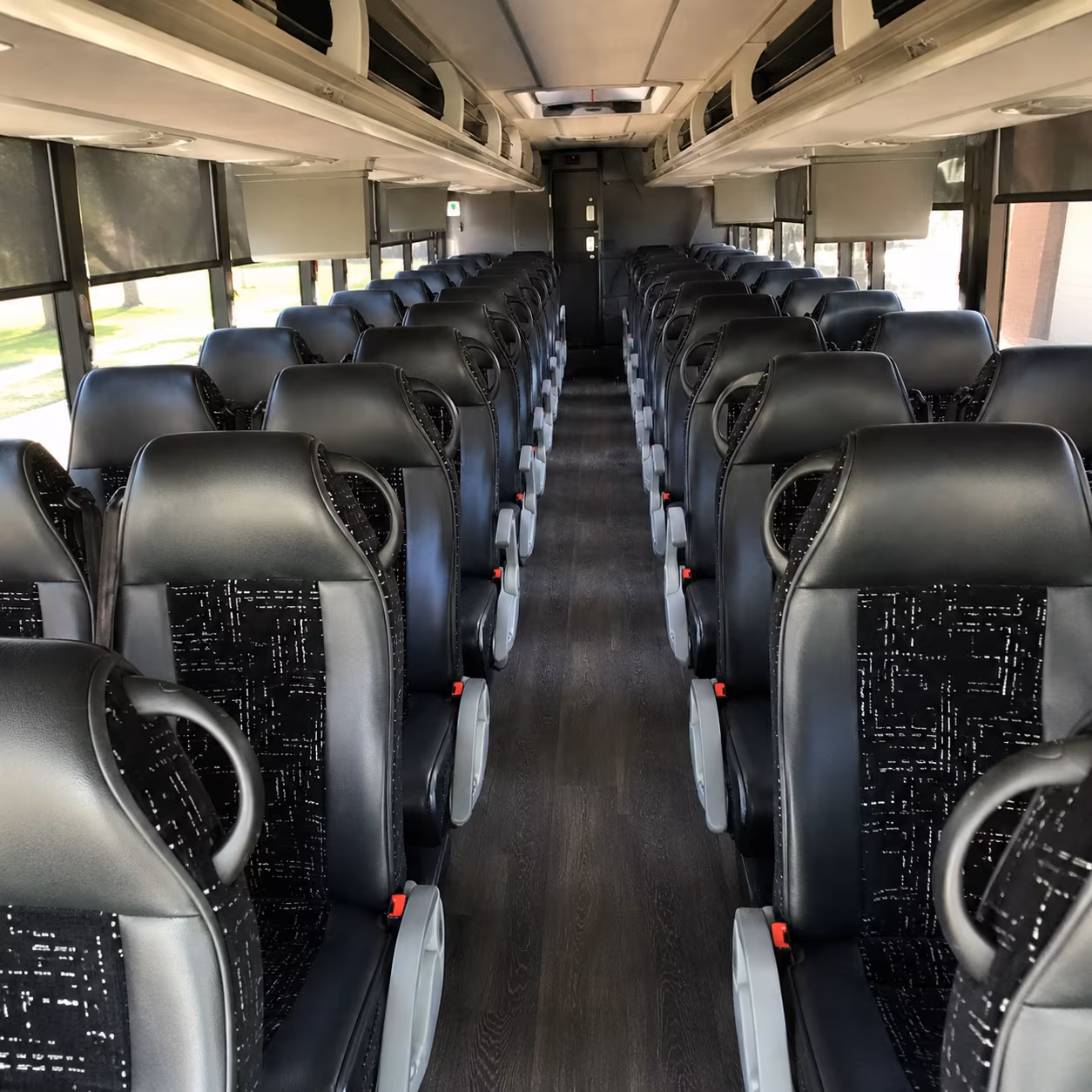 independence 56 passenger charter bus inside