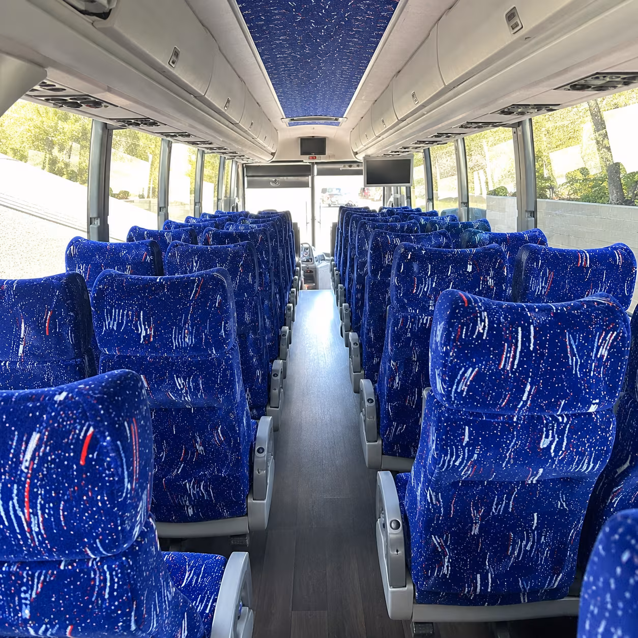 independence 56 passenger charter bus interior