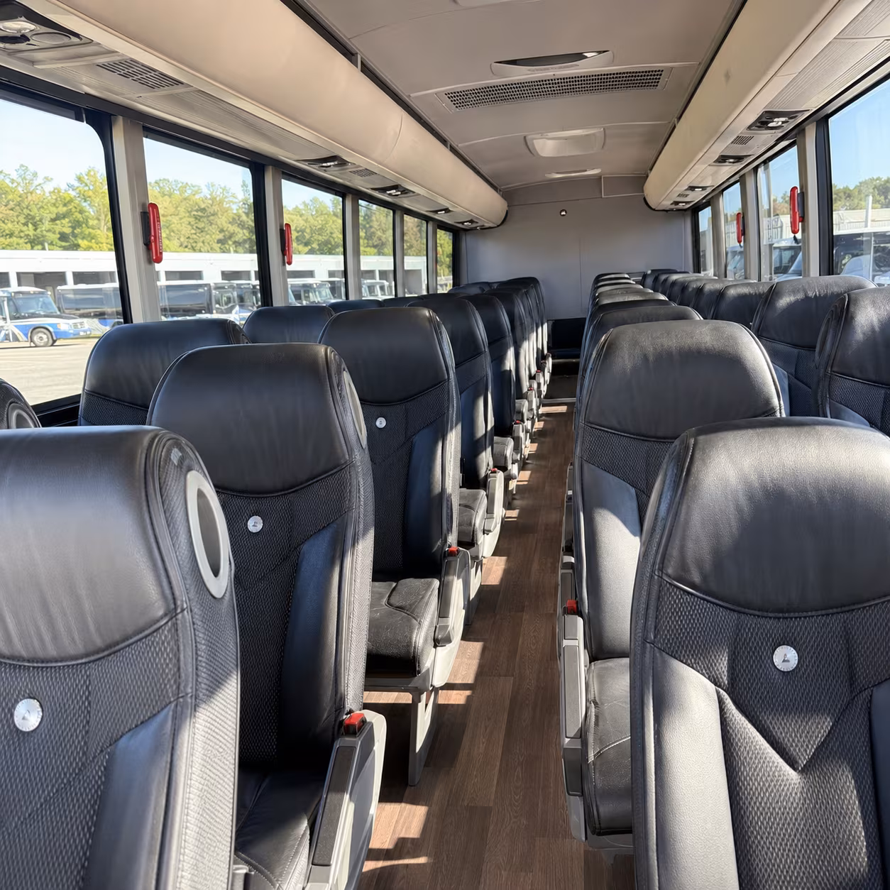 independence charter bus inside