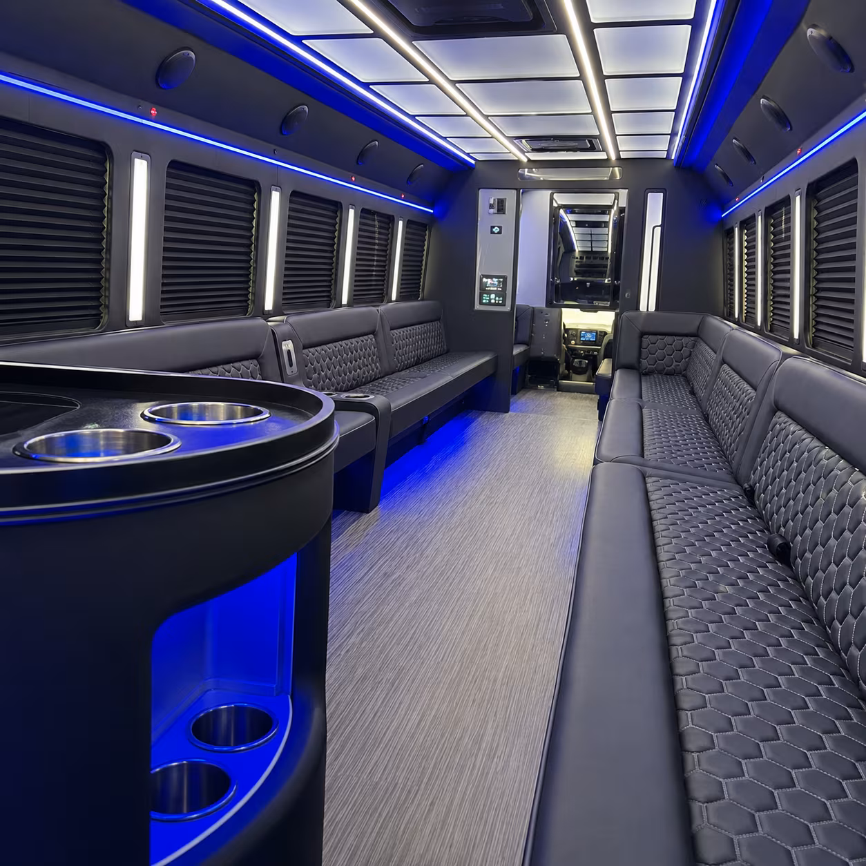 independence party bus interior