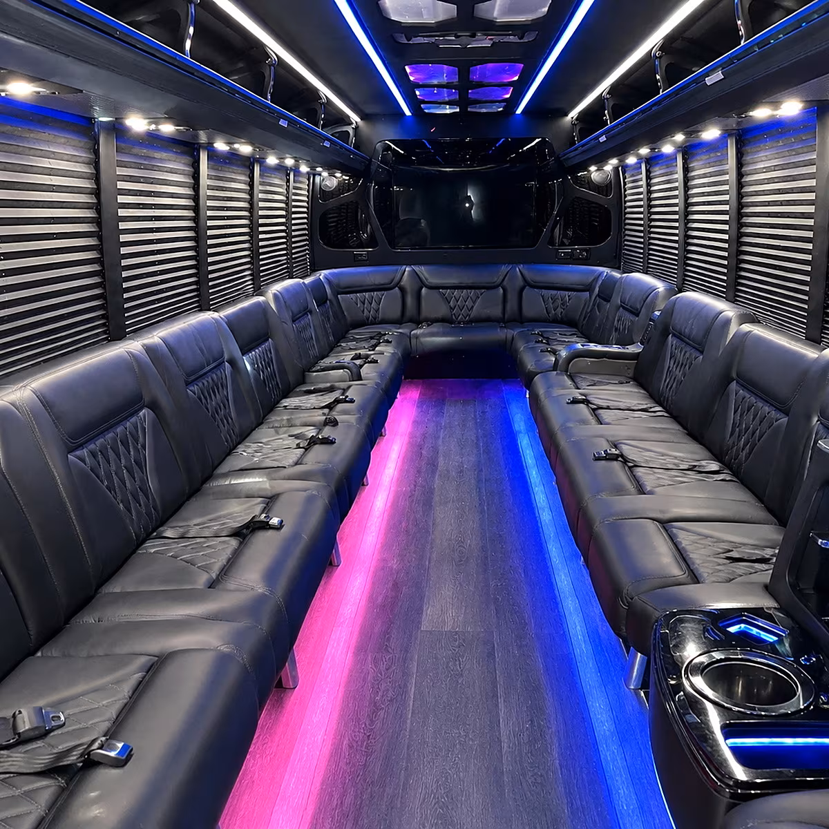 independence party bus rental interior